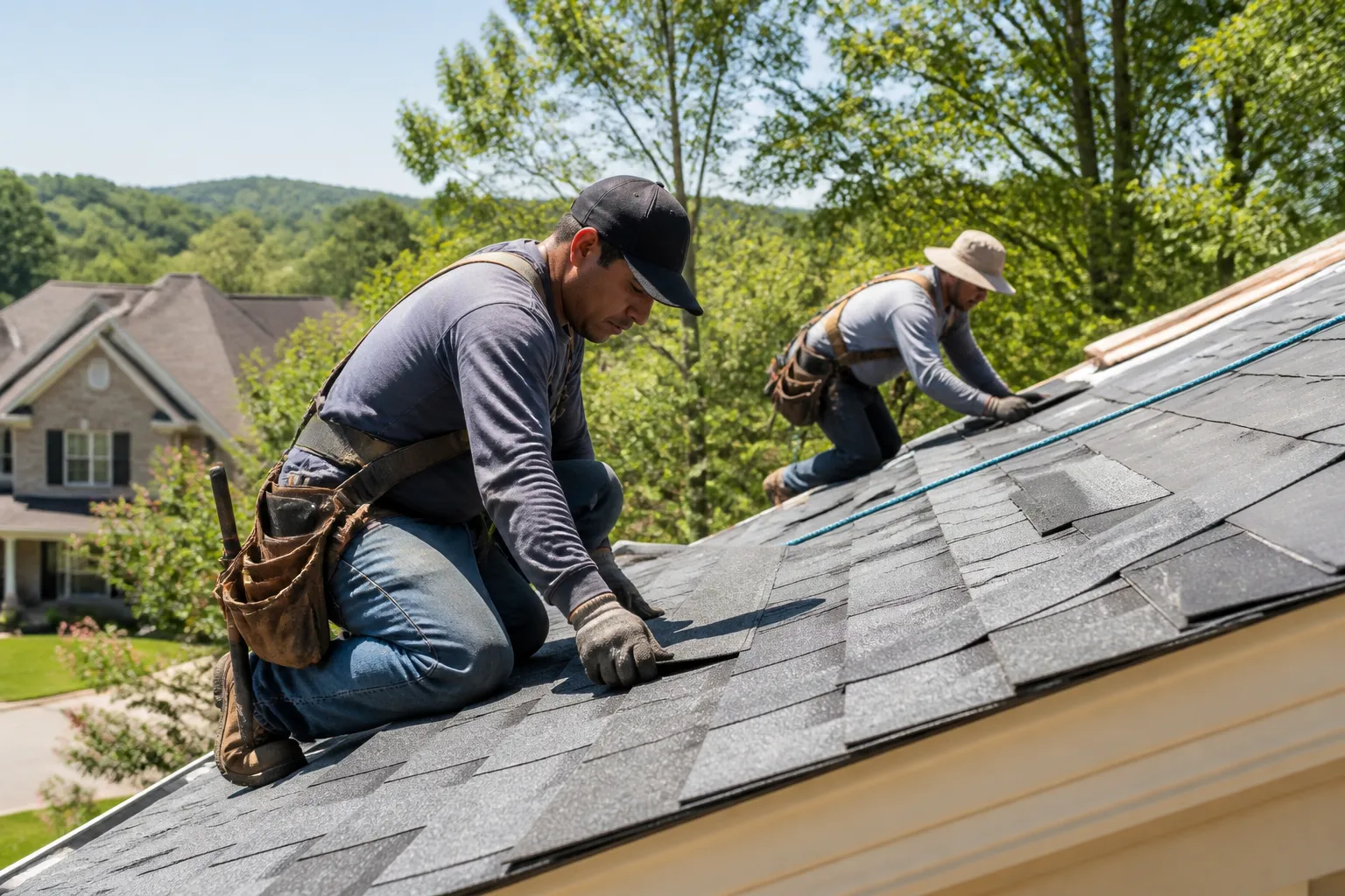 Cumming Roofing Team at Work
